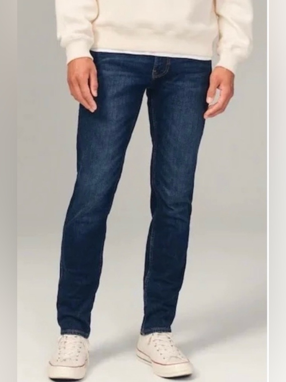 Abercrombie & Fitch Men’s Skinny jeans‎ Dark wash Hidden button fly 28 X 30